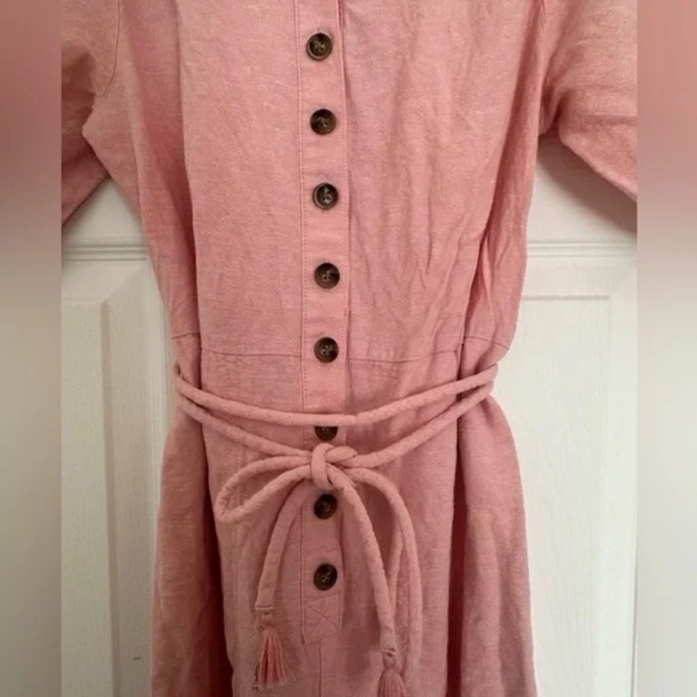 Madewell Linen-Blend Puff-Sleeve Tassel-Tie Jumpsuit, size XXS. - Picture 5 of 14